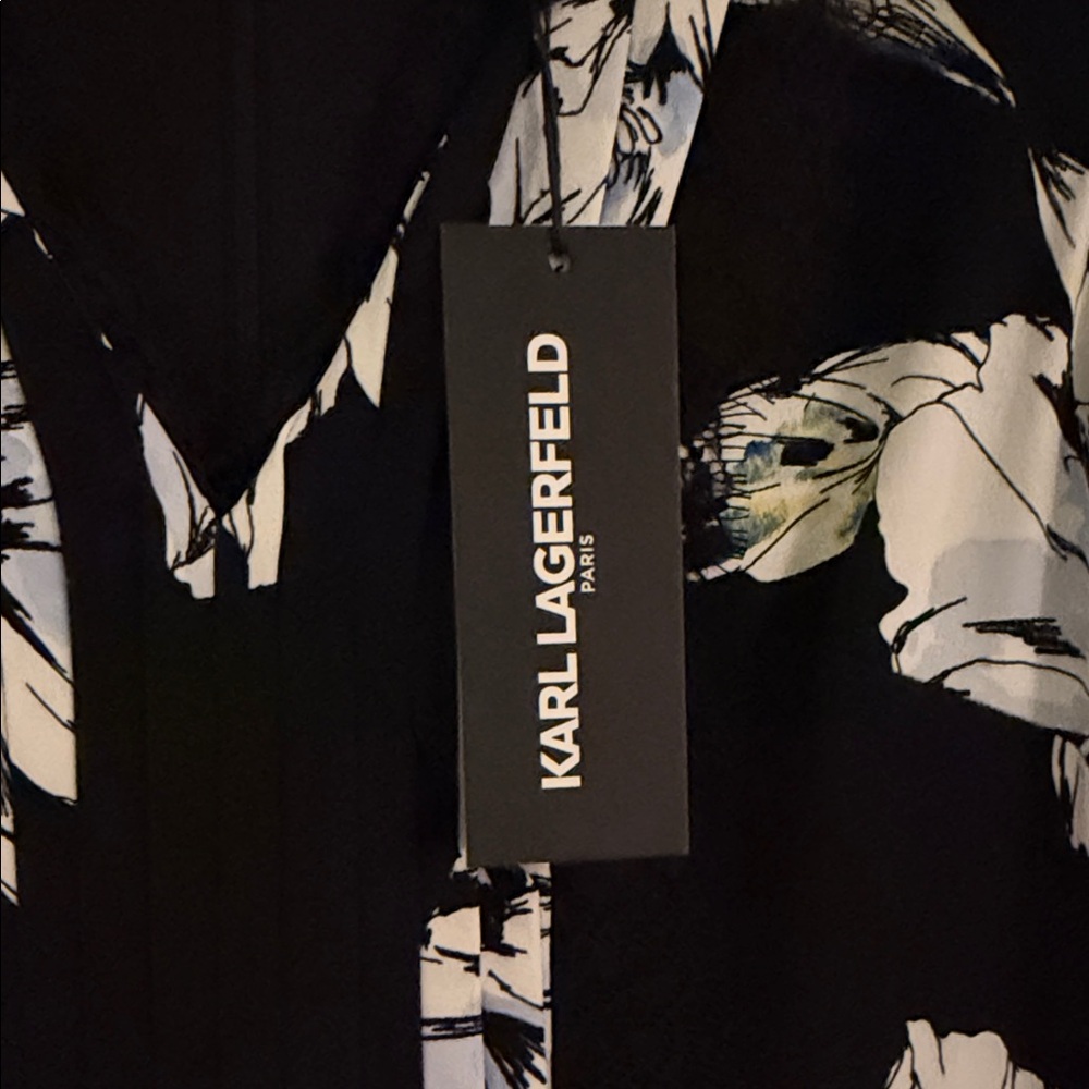 Karl Lagerfeld Black and White Lace Dress - Picture 3 of 6
